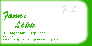 fanni lipp business card